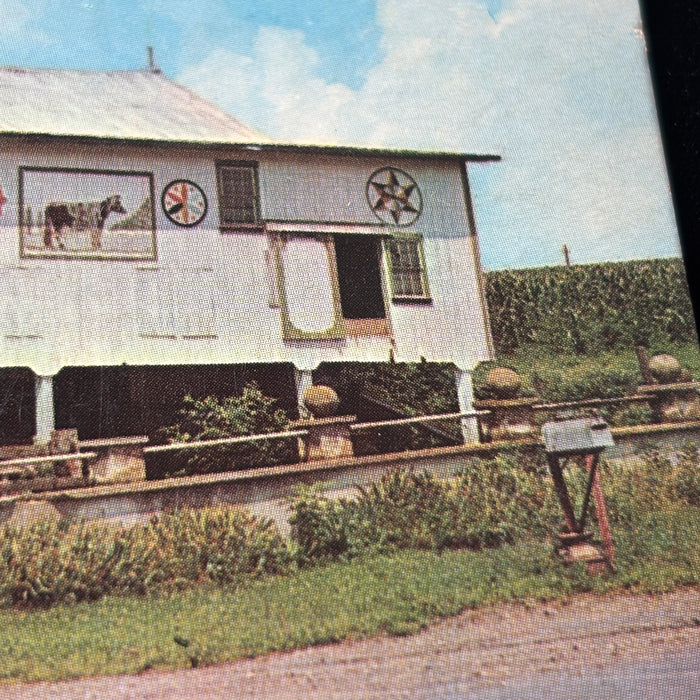 Vintage Postcard 1970 American Road Trip Dutch Hex Barn New England Travel