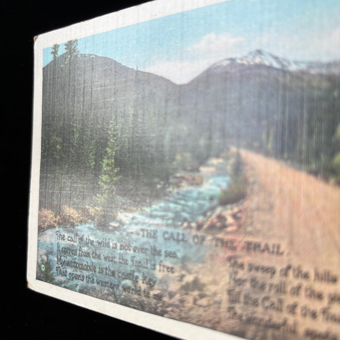 Vintage Postcard 1930 Call of the Trail Poem Vagabond Lovers Rocky Mountains CO