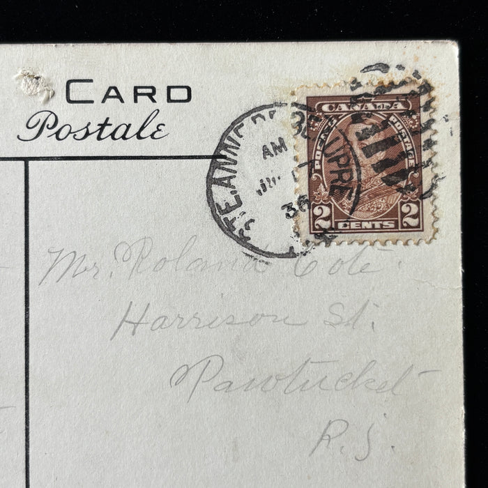 Vintage Postcard 1936 Pilgrimage Message Ste Anne De Beaupre Basilica Quebec