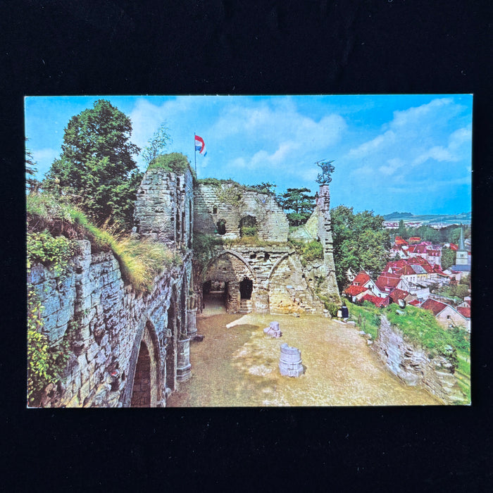Vintage Postcard Valkenburg Netherlands Castle Ruins Holland Limburg Dutch Flag