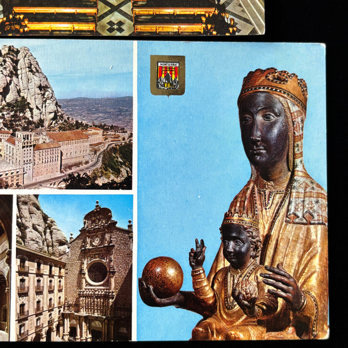 Vintage Postcard Lot Montserrat Basilica Monastery Spain Black Madonna Retreat