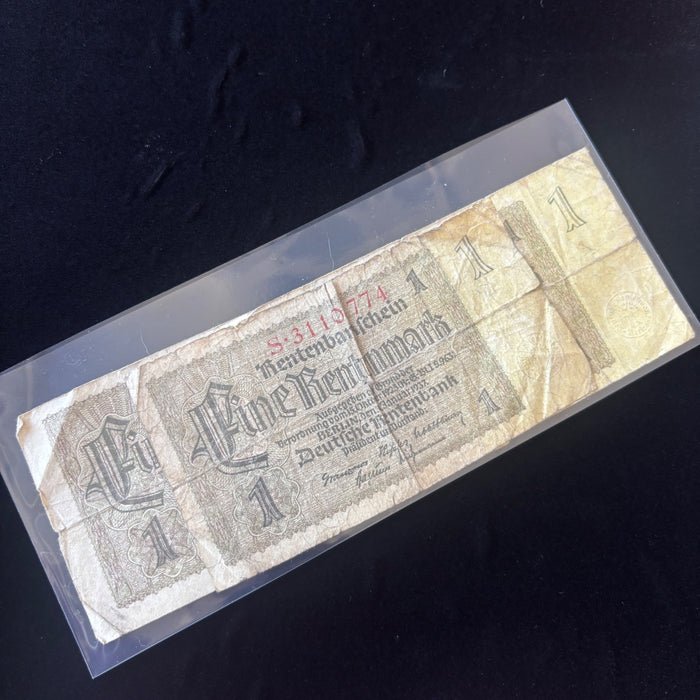 Vintage Banknote 1937 Lot of 3 WWII Era Germany 1 Rentenmark Weimar Economy