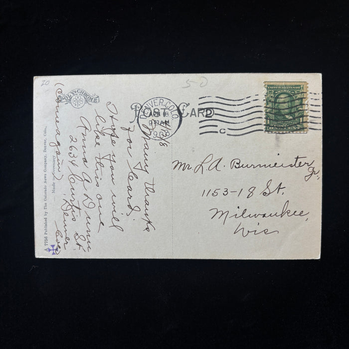 Antique Postcard 1908 Steam Train Hell Gate Colorado Midland Railroad Rocky Mtns