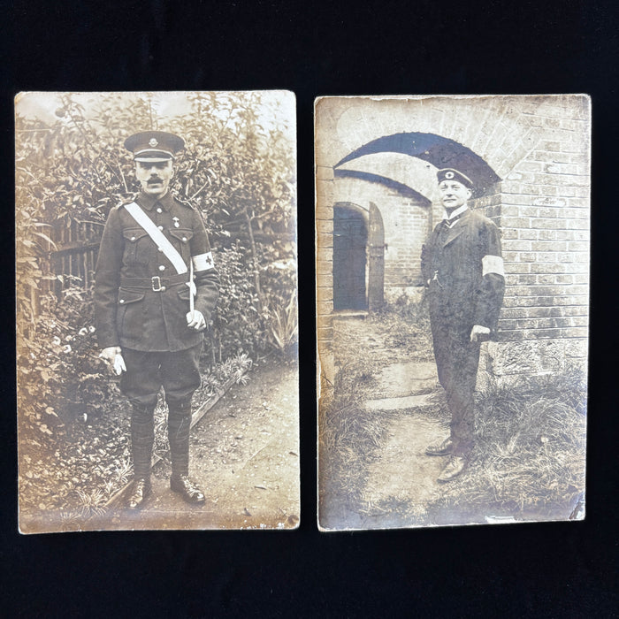 Antique Postcard Lot Poignant WWI Military Red Cross Medic RPPC German Soldier