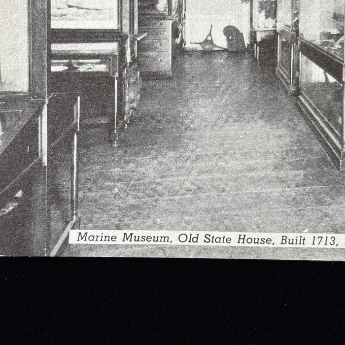 Vintage Postcard Lot Boston Old State House Marine Museum Representative Hall