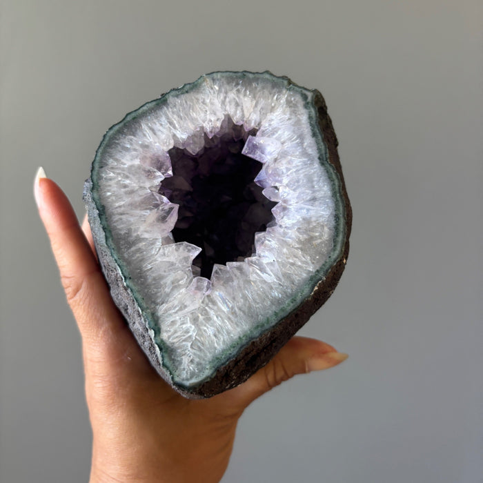 Amethyst Geode Cluster Purple Quartz Raw Stone Cave