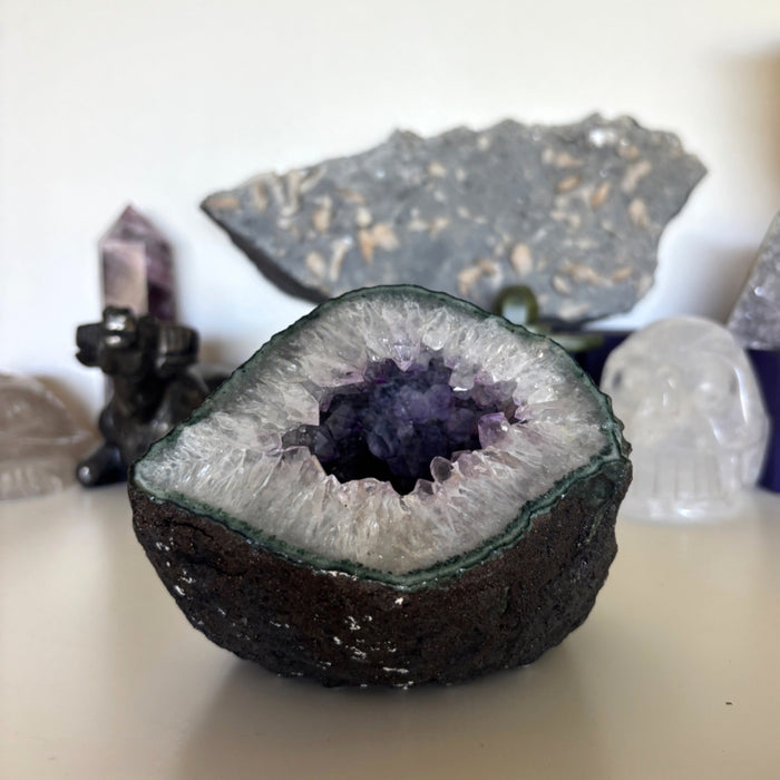 Amethyst Geode Cluster Purple Quartz Raw Stone Cave