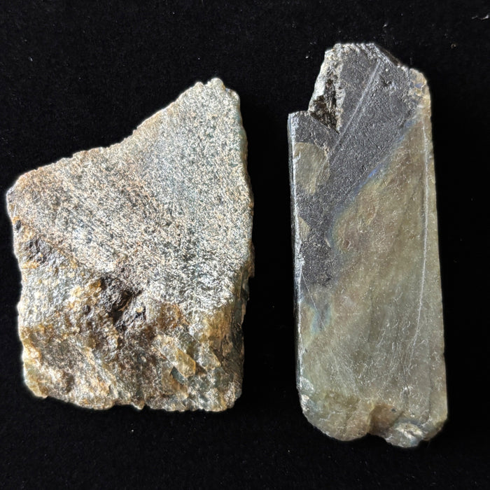 Labradorite Polished Flashy Lot of 3 Blue Gold Crystal Cabochon