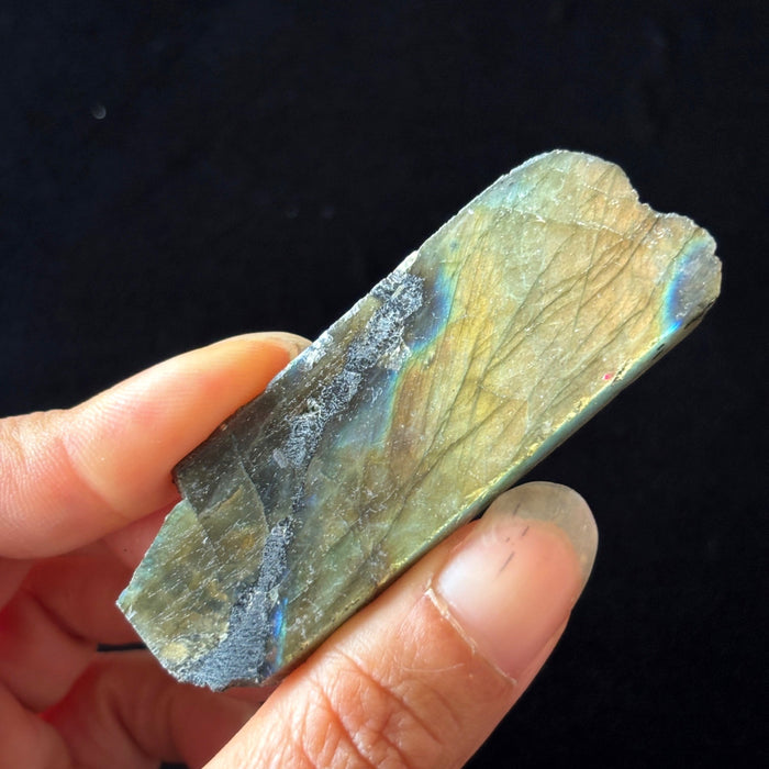 Labradorite Polished Flashy Lot of 3 Blue Gold Crystal Cabochon