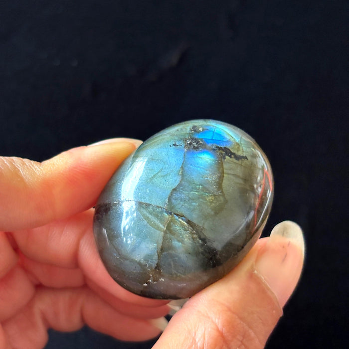 Labradorite Polished Flashy Lot of 3 Blue Gold Crystal Cabochon