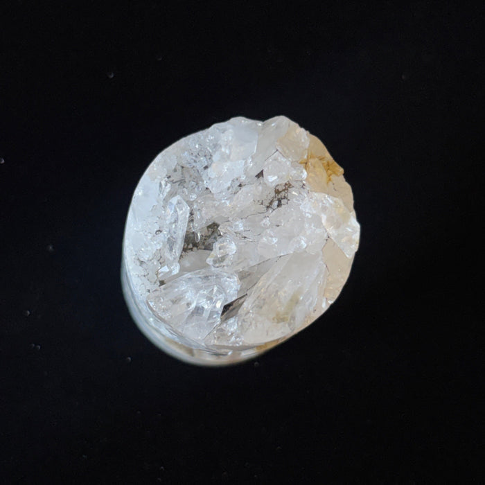 Clear Quartz Cluster Cylinder Core Crystal White Druzy Mineral