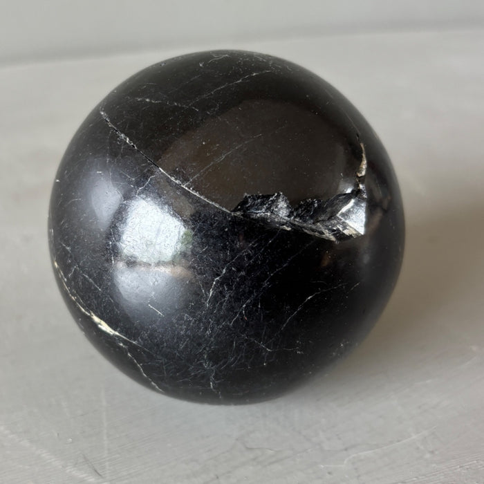 Black Tourmaline Sphere Wounded Warrior 3.5" Crystal Ball
