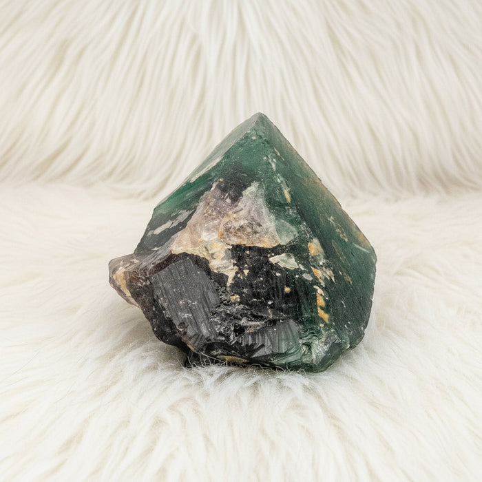 Fluorite Cluster Gorgeous Green Gemstone Cube 4.25 Inch