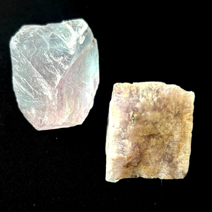 Fluorite Raw Stone Lot Purple Blue Crystal Set UV Glow