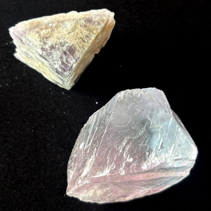 Fluorite Raw Stone Lot Purple Blue Crystal Set UV Glow