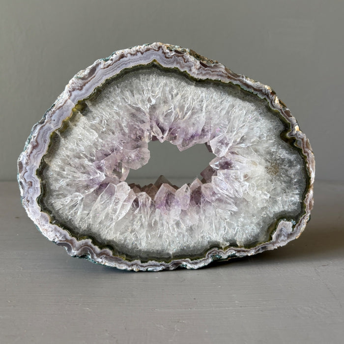 Amethyst Geode Ocho Portal Natural Purple Open Window