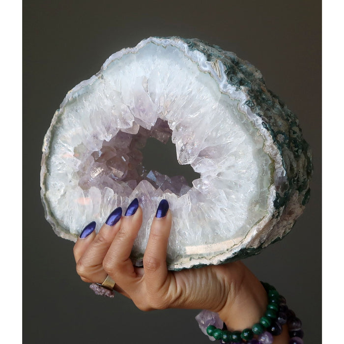 Amethyst Geode Ocho Portal Natural Purple Open Window