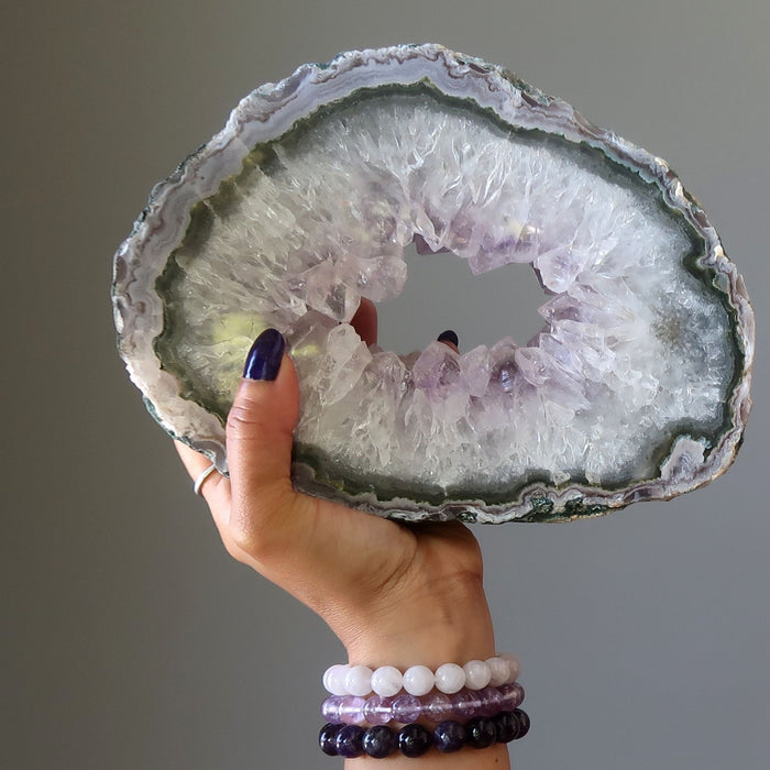 Amethyst Geode Ocho Portal Natural Purple Open Window