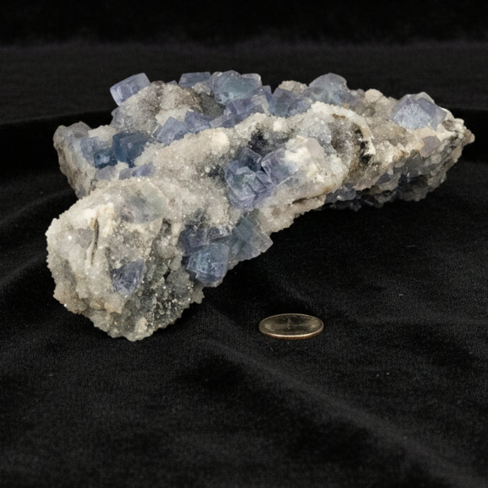 Fluorite Cluster Blue Cubes XL Crystal 10.5 Inch