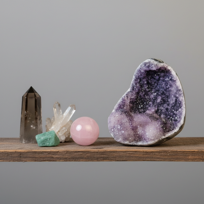 Amethyst Geode Spiritual Insight Dazzling Cluster Calcite 4 Inch