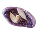 Amethyst crystal with white calcite interior