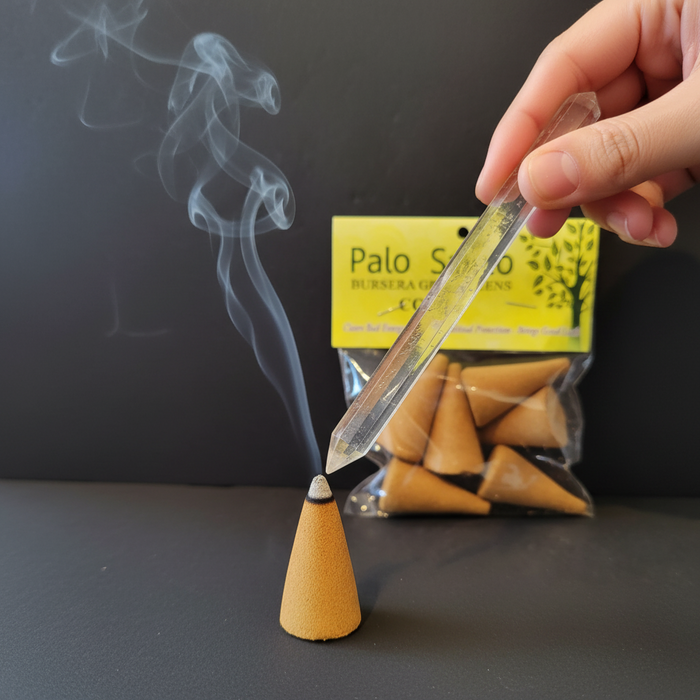 Palo Santo Cone Incense Crystal Cleansing Pack