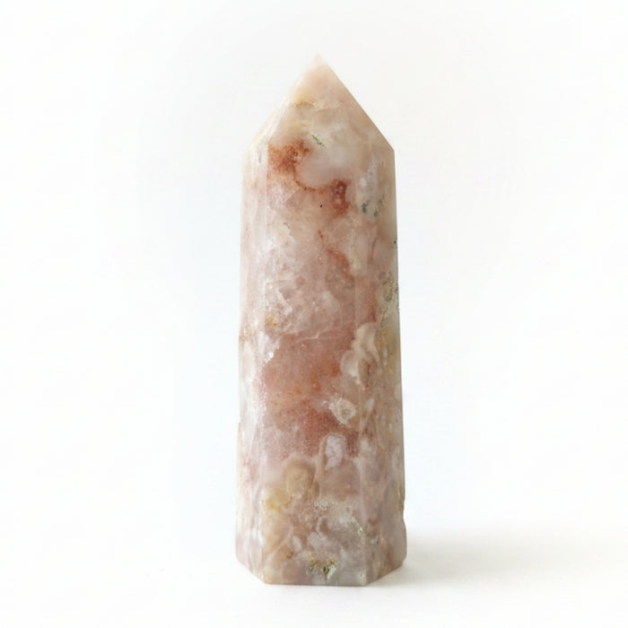 Flower Agate Wand Natural Chalcedony Gemstone Tower