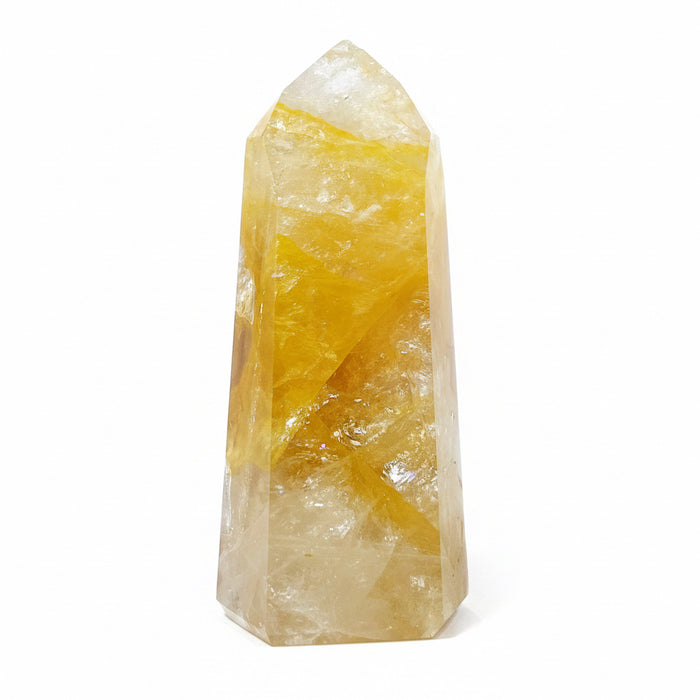 Golden Healer Quartz Wand Yellow Hematoid Obelisk Tower