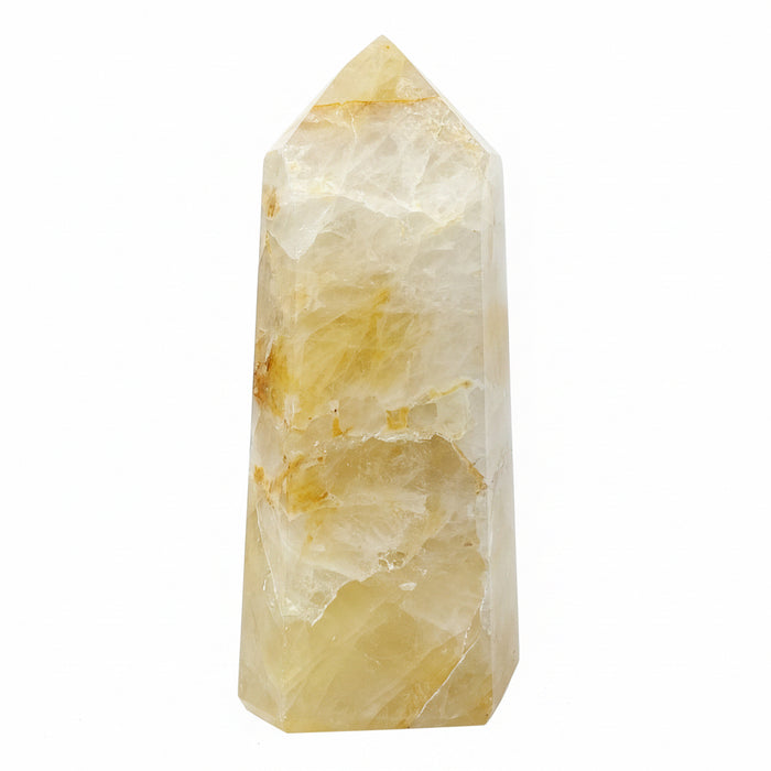 Golden Healer Quartz Wand Yellow Hematoid Obelisk Tower