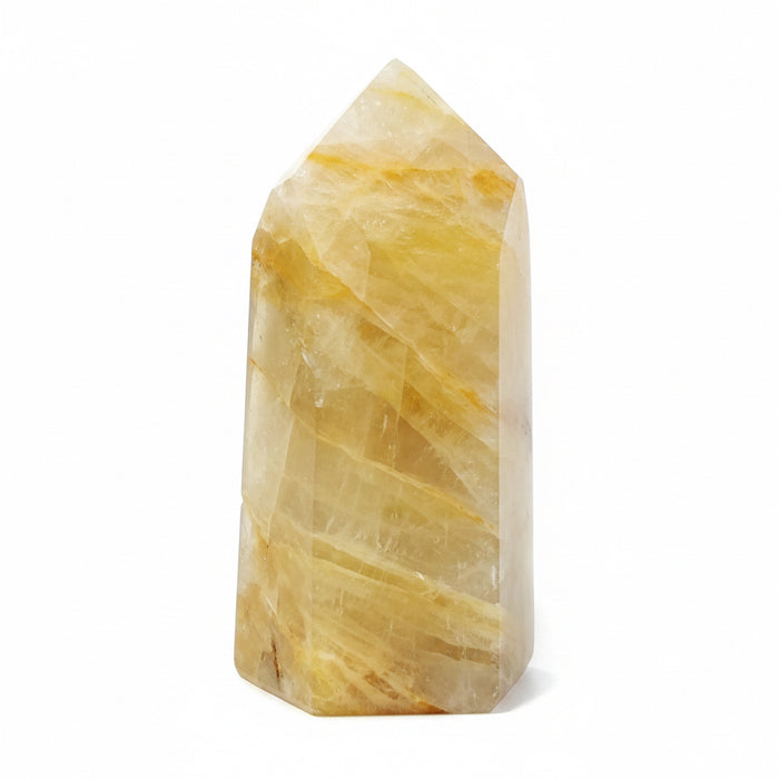 Golden Healer Quartz Wand Yellow Hematoid Obelisk Tower