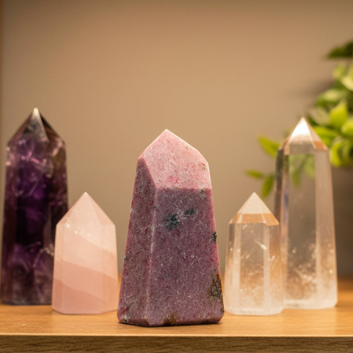 Rhodochrosite Wand Pink Obelisk Tower Gemstone
