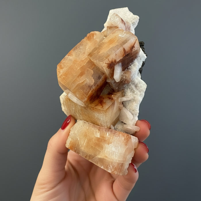 Apophyllite Cluster Red Cube Spiritual Stilbite 5 Inch
