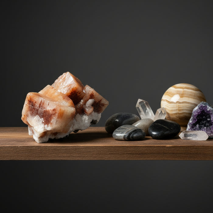 Apophyllite Cluster Red Cube Spiritual Stilbite 5 Inch