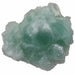 Green fluorite crystal rock on a white background