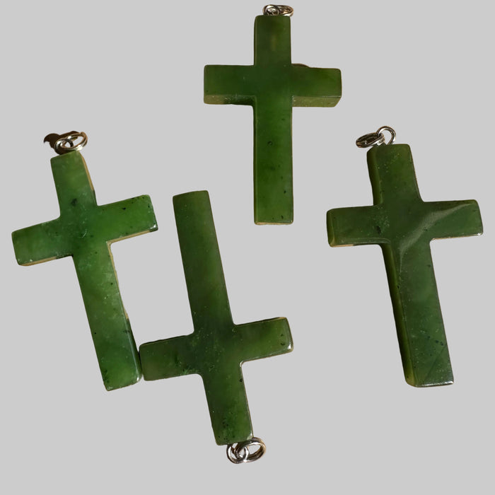 Jade Pendant Green Lightworkers Cross from Canada