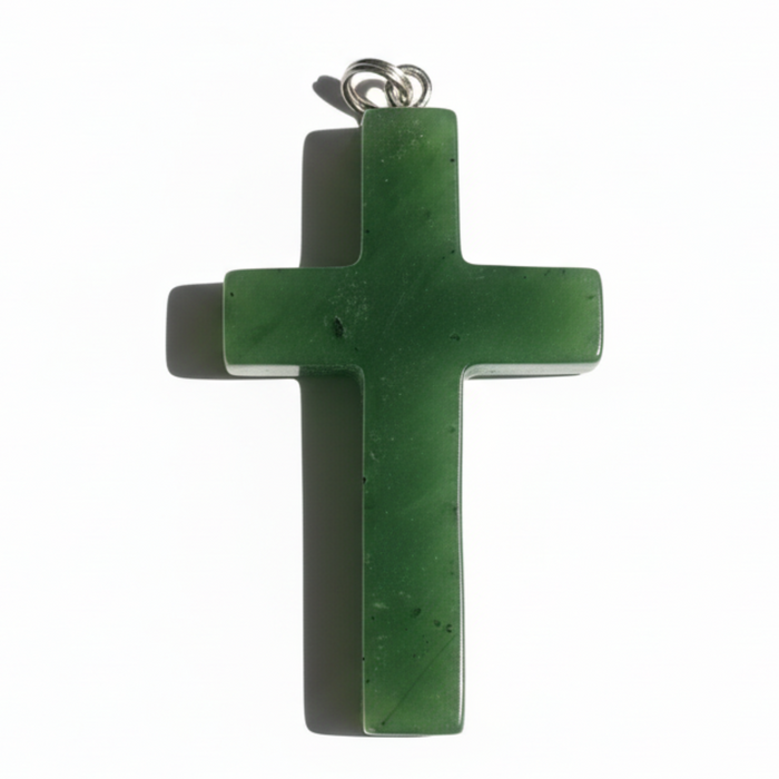 Jade Pendant Green Lightworkers Cross from Canada