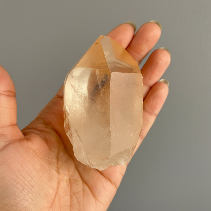 Lemurian Quartz Raw Crystal Point Ancient Lemuria Orange Seed
