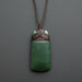 Green jade pendant necklace
