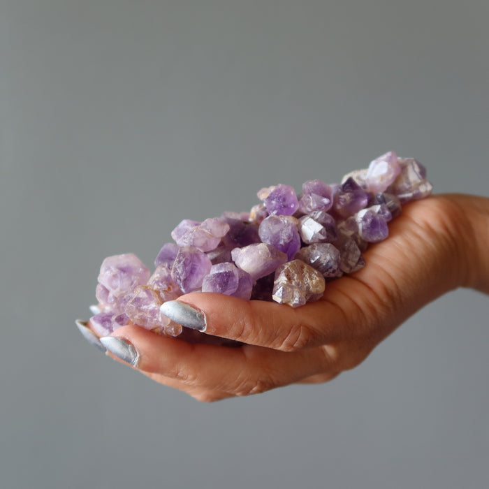 Amethyst Raw Bundle of 23 Crystal Point Nirvana Purple