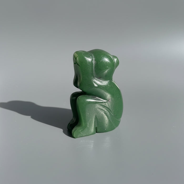Jade Monkey Green Canadian Nephrite Playful Animal