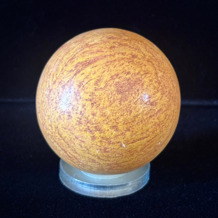 Red Jasper Ball 2.2" Matte Fiery Orange Crystal Ball w/ Stand