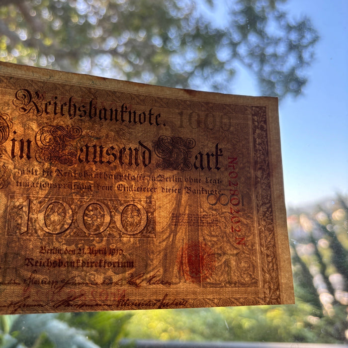 Antique Banknote 1910 Germany 1000 Mark Imperial German Empire Old Currency