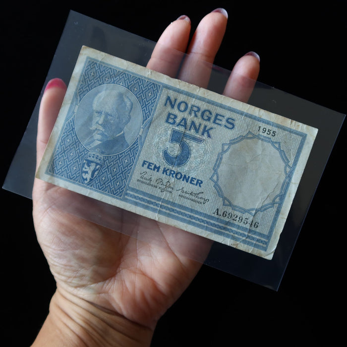 Vintage Norway 5 Kroner Banknote 1955 Series IV Fridtjof Nansen Lofoten