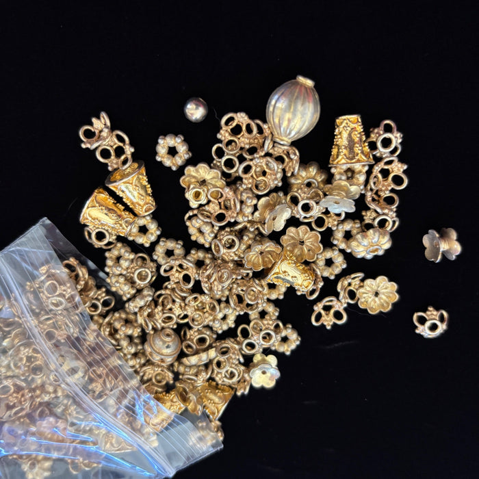 Bulk Gold Tone Round Toggle Clasp Beads Jewelry Making Lot
