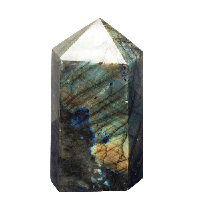 Labradorite Tower Flashing Iridescent Wand Crystal Point