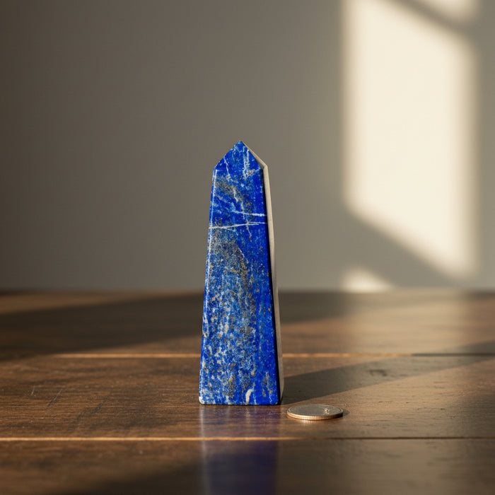 Lapis Lazuli Wand Celestial Blue Obelisk Tower Gemstone