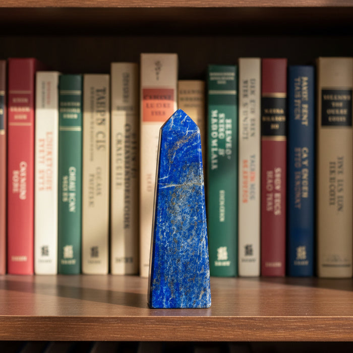 Lapis Lazuli Wand Celestial Blue Obelisk Tower Gemstone