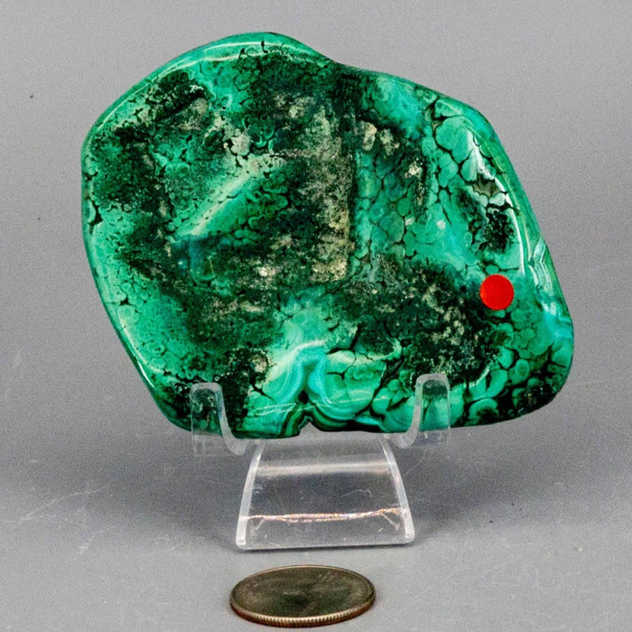 Malachite Polished Stone Natural Green Freeform Crystal