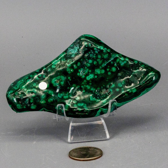 Malachite Polished Stone Natural Green Freeform Crystal