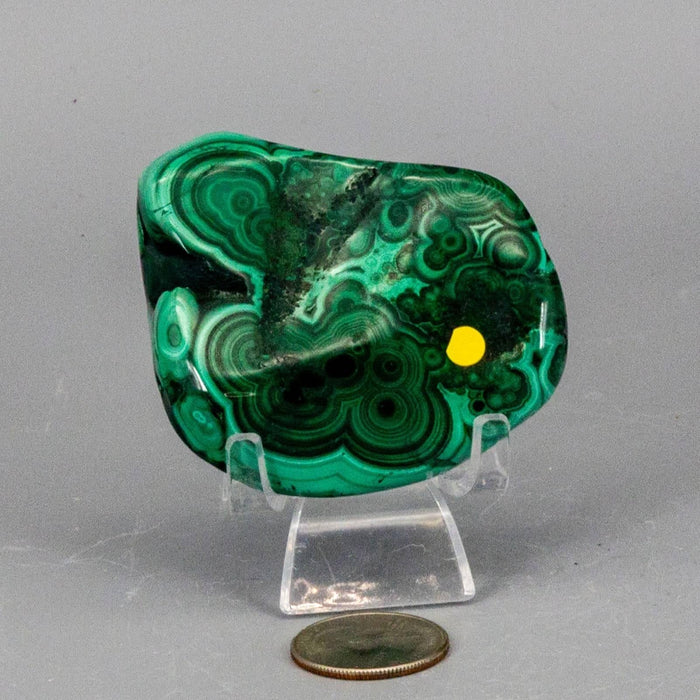 Malachite Polished Stone Natural Green Freeform Crystal